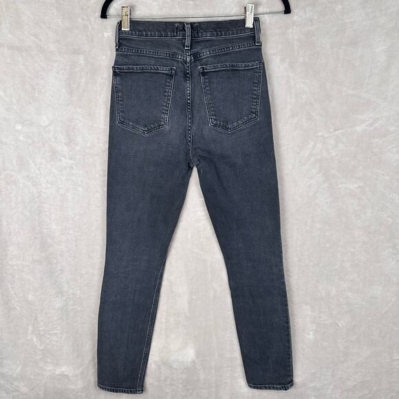 Agolde Jeans Womens 25 Black Nico High Rise Button Fly Stretch Skinny Denim - Picture 7 of 15